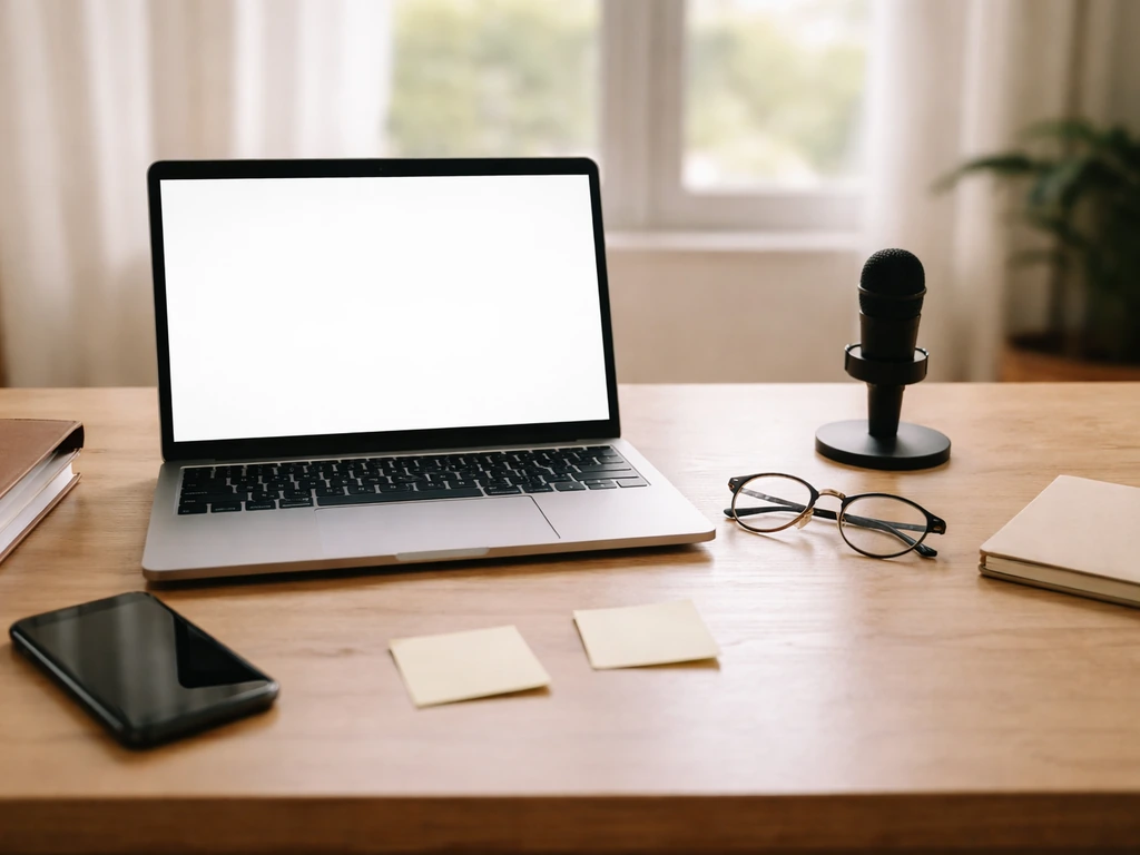Minimal office desk scene suggesting name mix-ups and verifying the correct person online