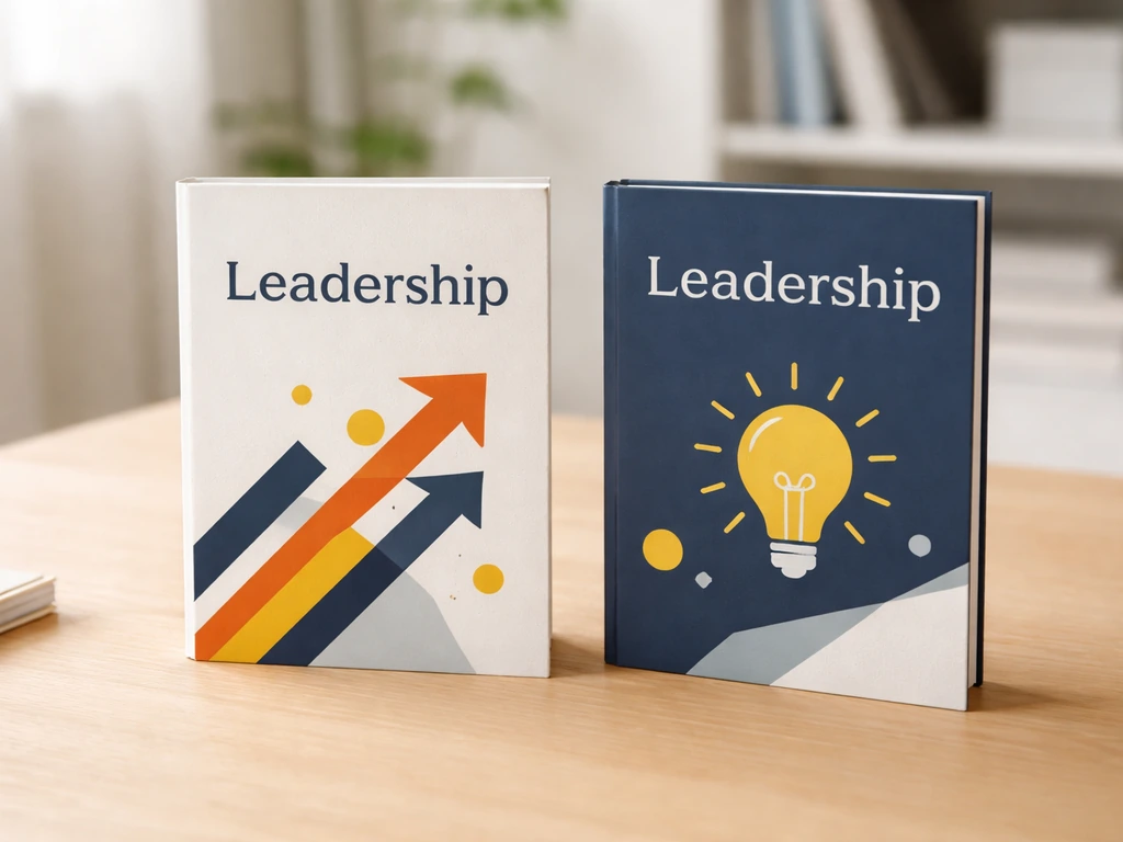 Close-up of two motivational book covers on a clean desk, softly lit in natural light.